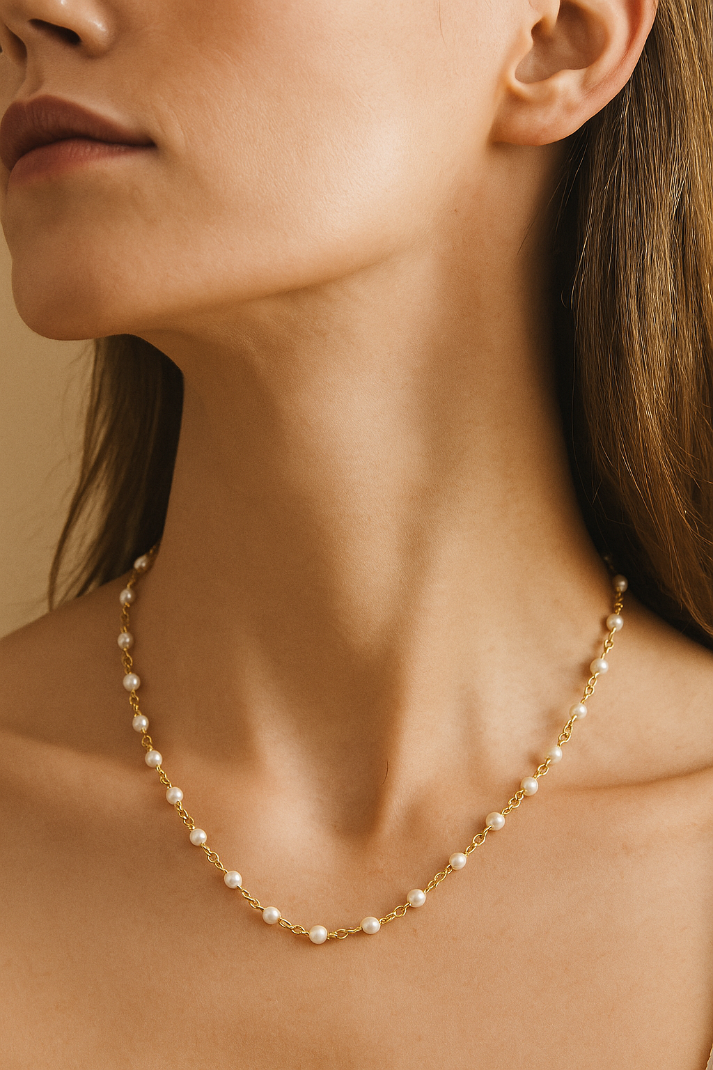 Colar com Pérolas – Aço Inoxidável