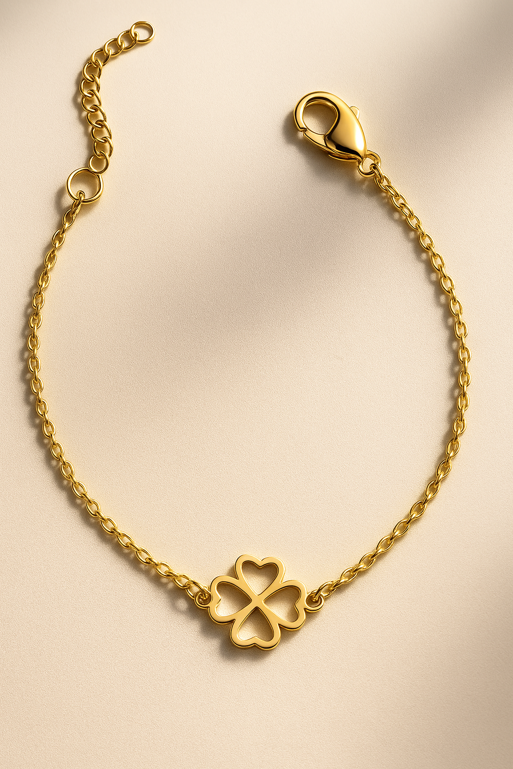 Pulseira Trevo– Aço Inoxidável (Dourado / Prateado)
