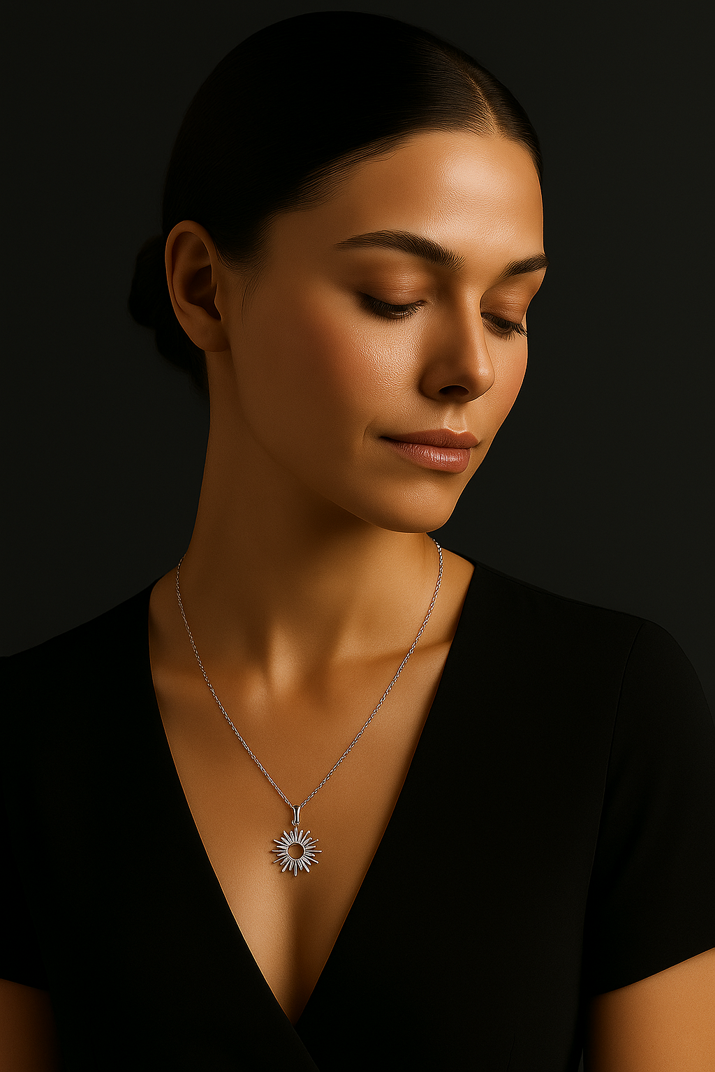 Colar Sol- Aço Inox