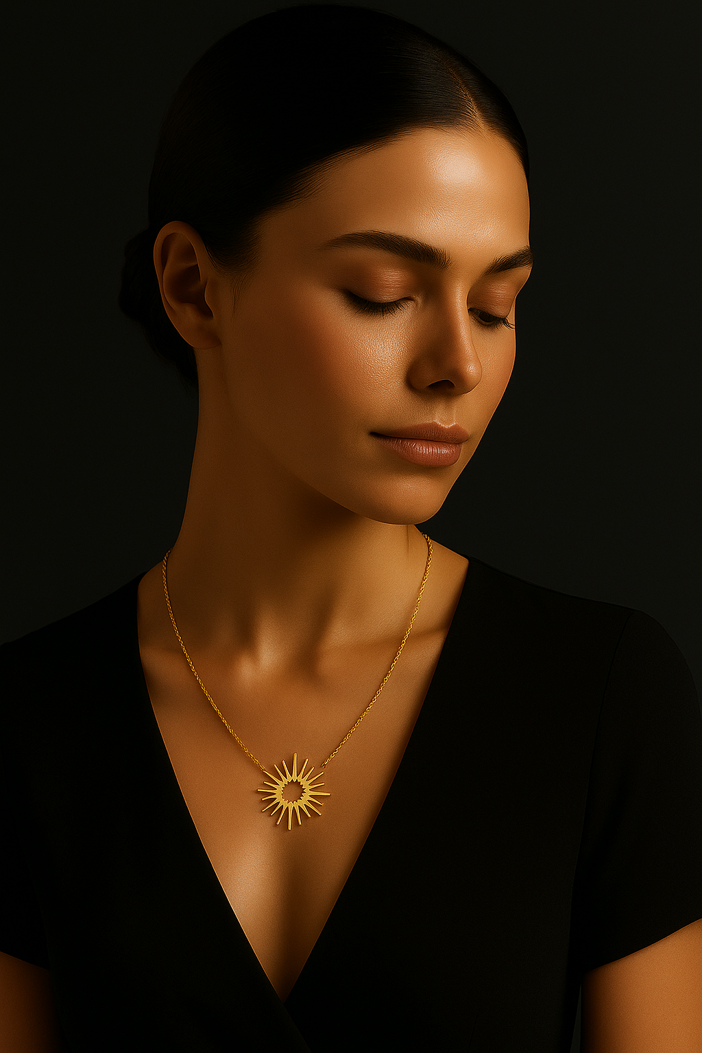 Colar Sol- Aço Inox